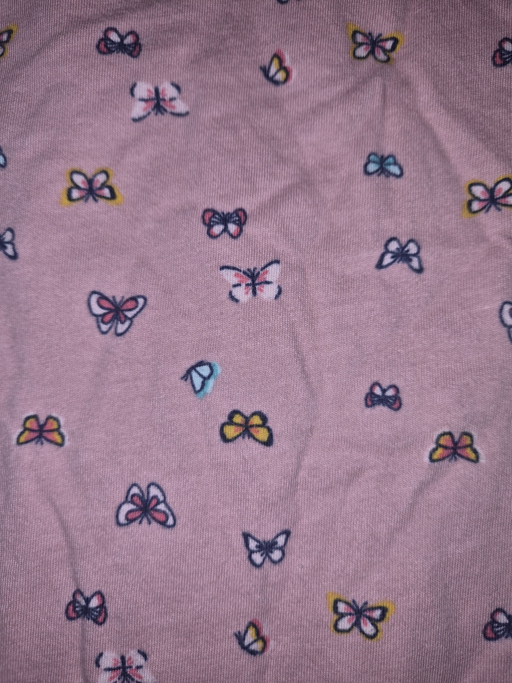 Girls Carter's Pink Butterfly Ruffle Neck Long Sleeve Top Navy Leggings 4T - Picture 3 of 10